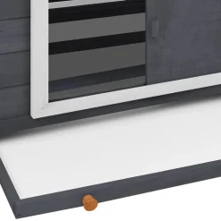 vidaXL Kippenhok 150x96x110 cm massief vurenhout grijs en wit