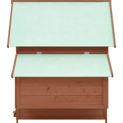 vidaXL Kippenhok 150x96x110 cm massief vurenhout mokkakleurig en wit