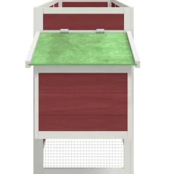 vidaXL Kippenhok 204x50x84 cm massief grenenhout mokkakleurig