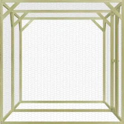 vidaXL Kippenhok 3x1,5x1,5 m geïmpregneerd grenenhout en staal