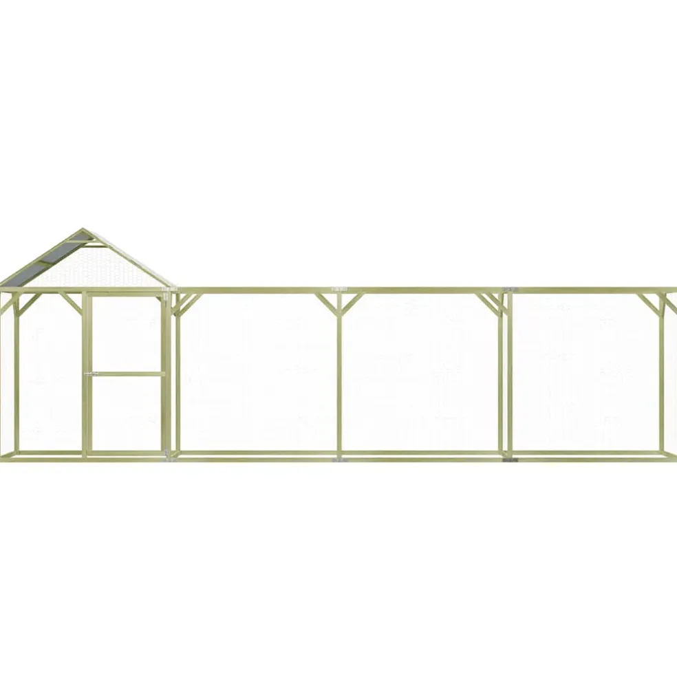 vidaXL Kippenhok 6x1,5x2 m geïmpregneerd grenenhout