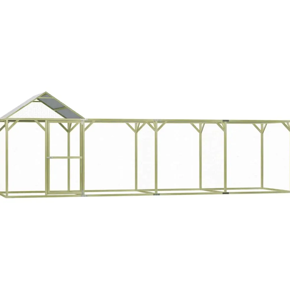 vidaXL Kippenhok 6x1,5x2 m geïmpregneerd grenenhout