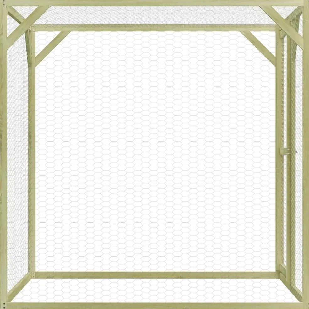 vidaXL Kippenhok 1,5x1,5x1,5 m geïmpregneerd grenenhout en staal