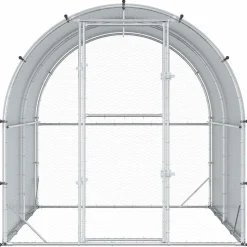 vidaXL Kippenhok zilver 200 x 200 x 200 cm Gegalvaniseerd staal