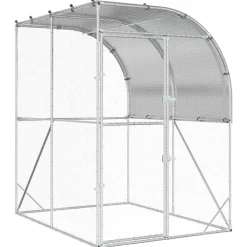 vidaXL Kippenhok zilver 200 x 200 x 215 cm Gegalvaniseerd staal