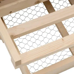 vidaXL Kippenlegkast 2 compartimenten 63x40x65 cm massief grenenhout
