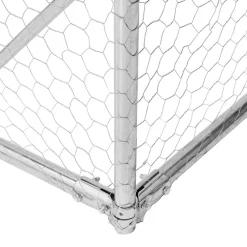 vidaXL Kippenren met dak 2,5x4x2,25 m gegalvaniseerd staal