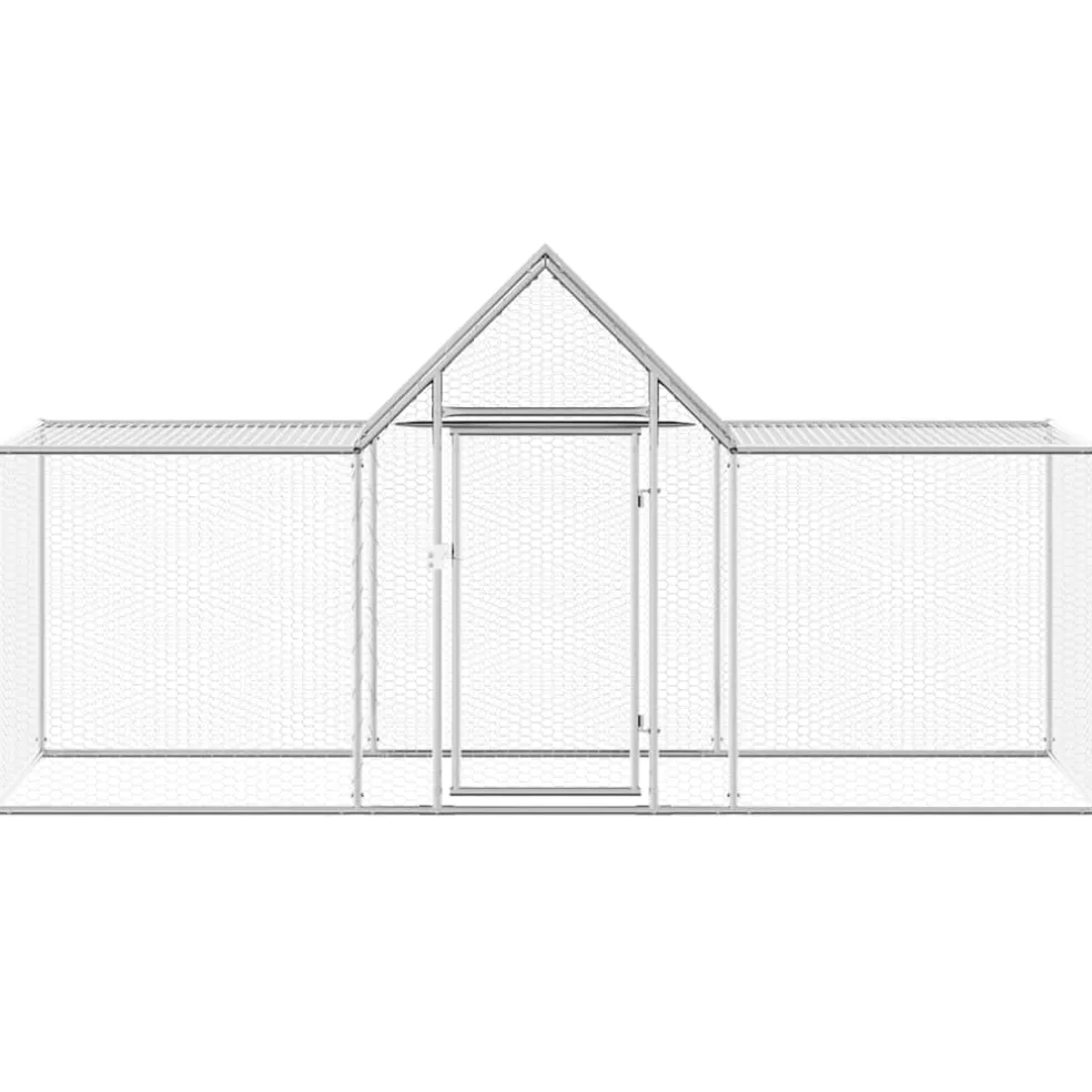 vidaXL Kippenren 3x1x1,5 m gegalvaniseerd staal