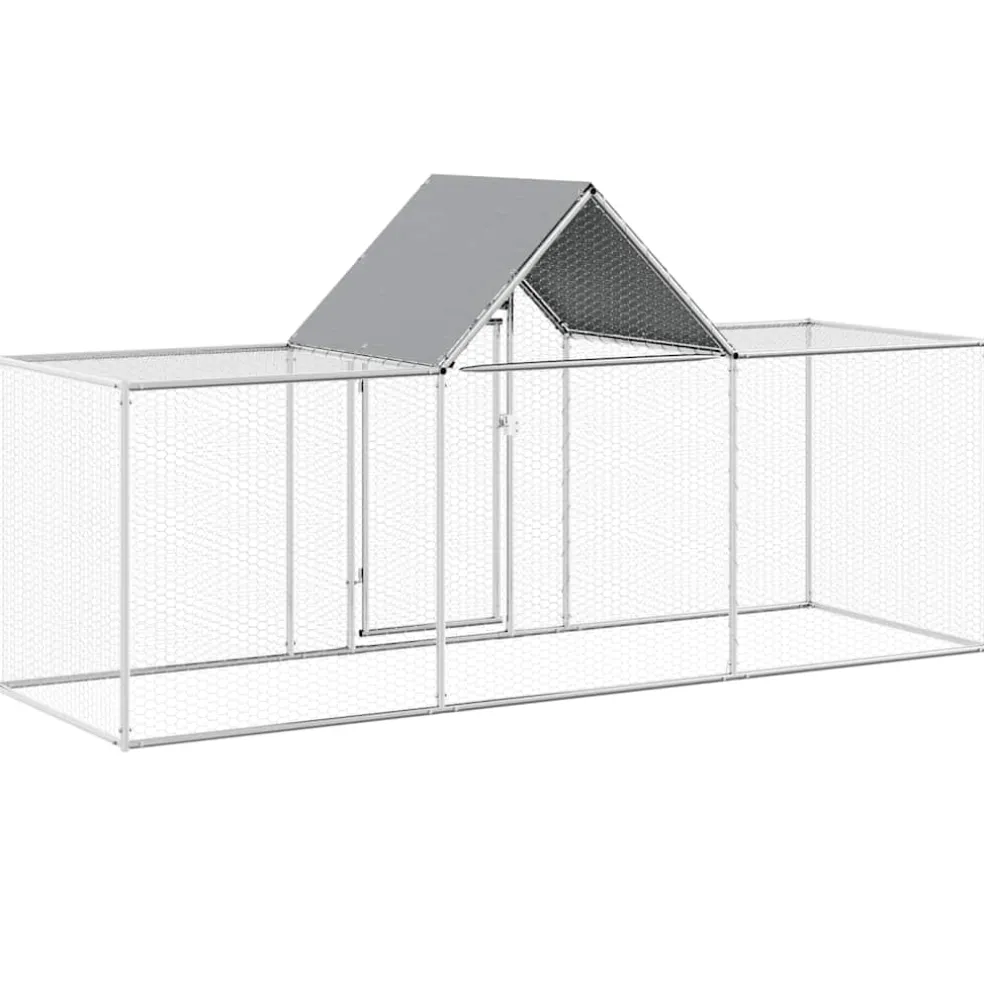 vidaXL Kippenren 3x1x1,5 m gegalvaniseerd staal