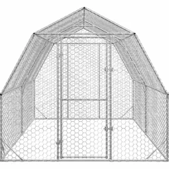 vidaXL Kippenren 2,5x4x2,25 m gegalvaniseerd staal