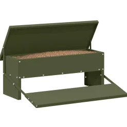 vidaXL Kippen Treadle Voeder Olijfgroen 48,5 x 39,5 x 19 cm 5 kg