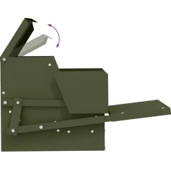 vidaXL Kippen Treadle Voeder Olijfgroen 50 x 40 x 29 cm 2 kg