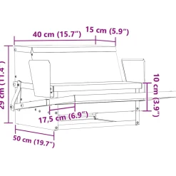 vidaXL Kippen Treadle Voeder Zwart 50 x 40 x 29 cm 2 kg