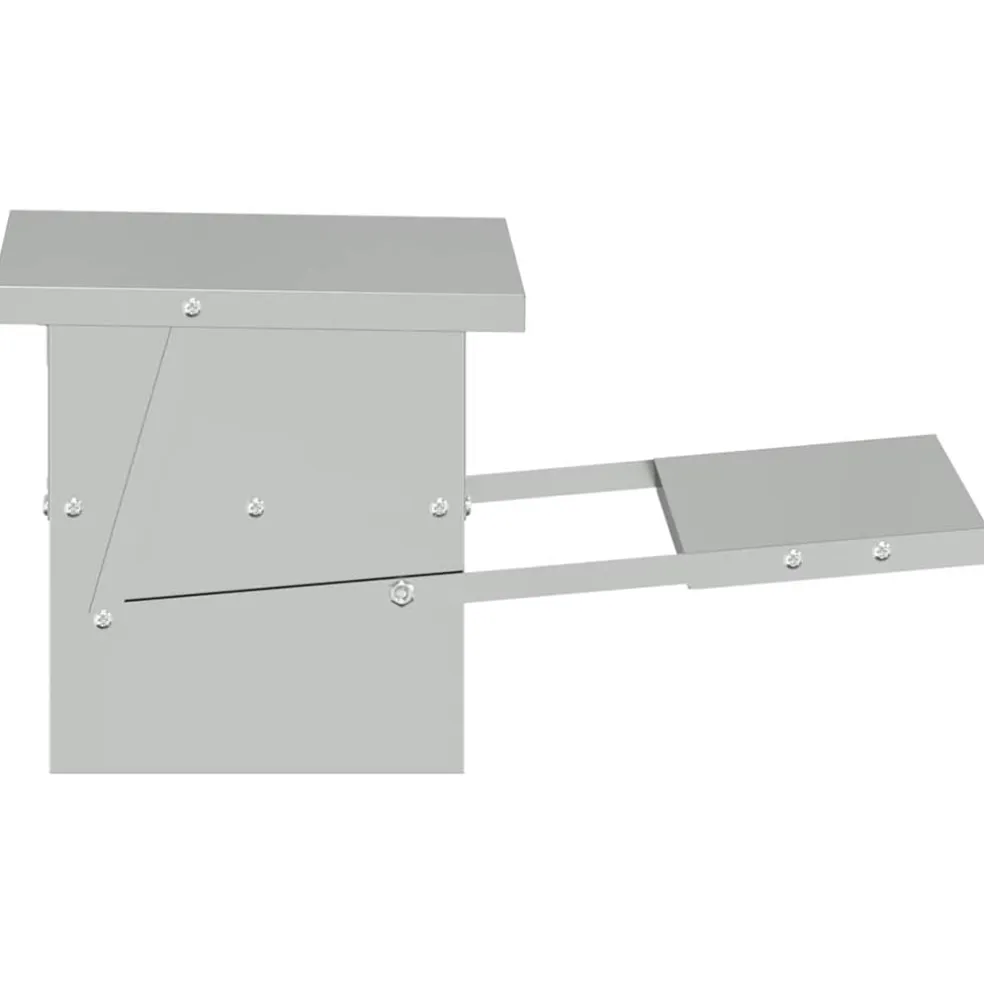 vidaXL Kippen Treadle Voeder zilver 48,5 x 39,5 x 19 cm 5 kg