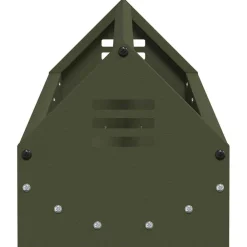 vidaXL Kippen voederbak Olijfgroen 108 x 20,5 x 20 cm 5 kg