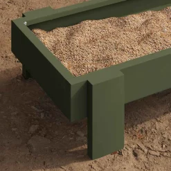 vidaXL Kippen voederbak Olijf Groen 80 x 28 x 13.5 cm