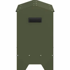 vidaXL Kippen voederbak Olijf Groen 81 x 32 x 53,5 cm