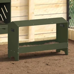 vidaXL Kippen voederbak Olijf Groen 81 x 32 x 53,5 cm