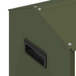vidaXL Kippen voederbak Olijf Groen 81 x 32 x 53,5 cm