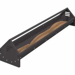 vidaXL Kippen voederbak Zwart 108 x 20,5 x 20 cm 5 kg