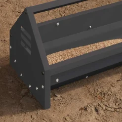 vidaXL Kippen voederbak Zwart 108 x 20,5 x 20 cm 5 kg