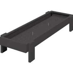vidaXL Kippen voederbak Zwart 80 x 28 x 13.5 cm Koudgewalst Staal