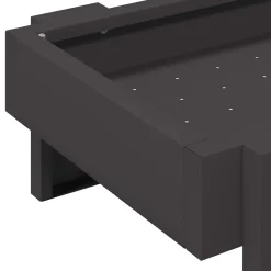 vidaXL Kippen voederbak Zwart 80 x 28 x 13.5 cm Koudgewalst Staal