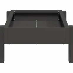 vidaXL Kippen voederbak Zwart 80 x 28 x 13.5 cm Koudgewalst Staal