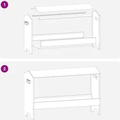 vidaXL Kippen voederbak Zwart 81 x 32 x 53,5 cm Koudgewalst Staal