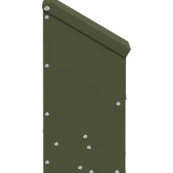 vidaXL Kip voerbak Olijfgroen 21 x 16 x 33 cm 3 kg Koudgewalst Staal