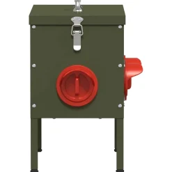 vidaXL Kip voerbak 2 Olijf Groen 42 x 20,5 x 33 cm 15 kg