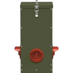 vidaXL Kip voerbak Olijfgroen 32,5 x 20,5 x 43 cm 25 kg