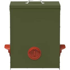 vidaXL Kip voerbak Olijfgroen 32,5 x 20,5 x 43 cm 25 kg