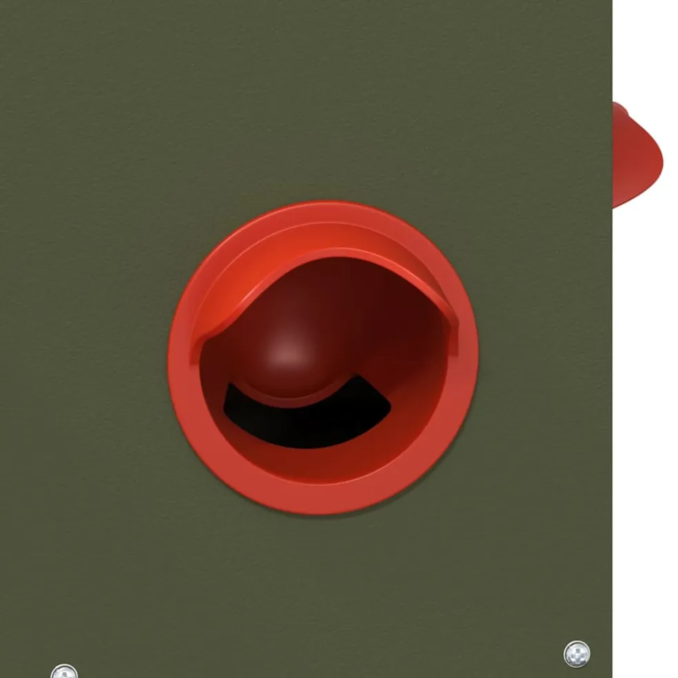 vidaXL Kip voerbak Olijfgroen 60,5 x 29 x 51 cm 25 kg