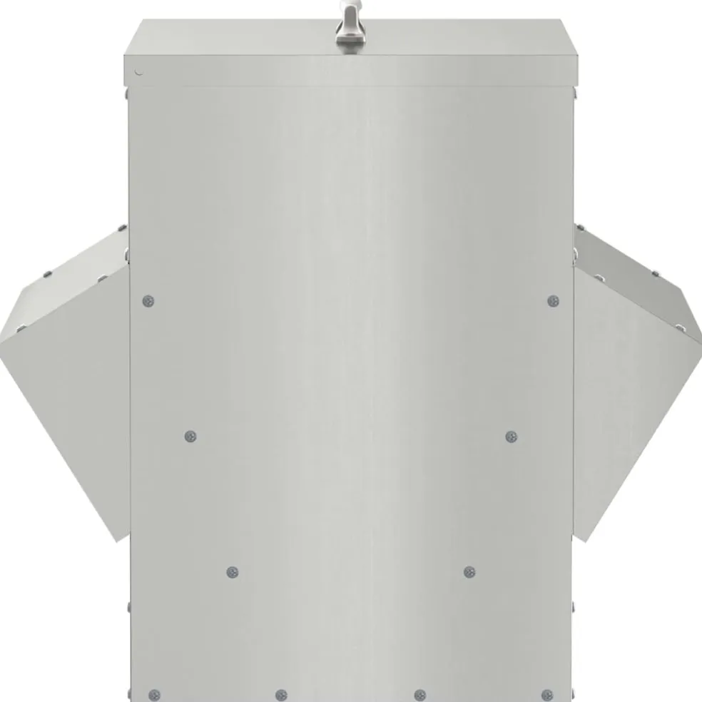 vidaXL Kip voerbak zilver 40,5 x 45 x 41 cm 20 kg Gegalvaniseerd staal