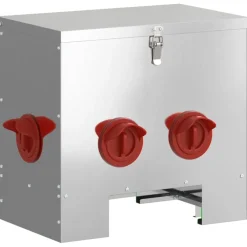 vidaXL Kip voerbak zilver 40,5 x 25 x 38 cm 20 kg Gegalvaniseerd staal