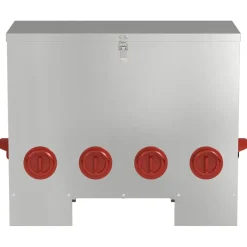 vidaXL Kip voerbak zilver 60,5 x 29 x 51 cm 25 kg Gegalvaniseerd staal