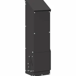 vidaXL Kip voerbak Zwart 13 x 12 x 51 cm Koudgewalst Staal