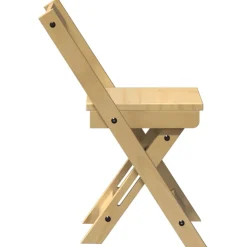 vidaXL Klapstoelen 4 stuks "Corona" Waxbruin Massief Grenenhout