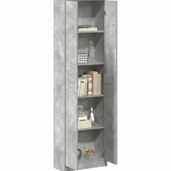 vidaXL Kledingkast Beton Grijs 55 x 25 x 189 cm Bewerkt hout