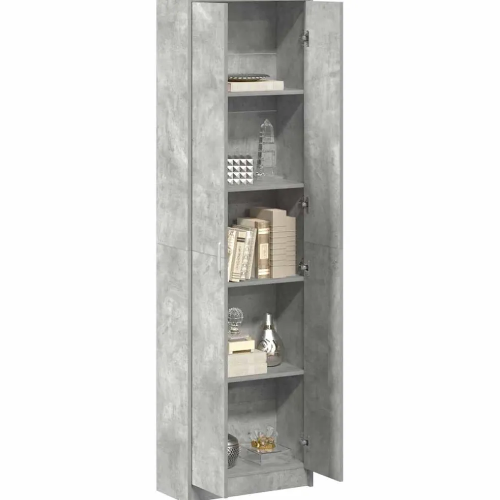 vidaXL Kledingkast Beton Grijs 55 x 25 x 189 cm Bewerkt hout