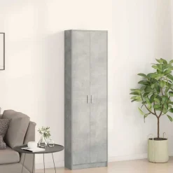 vidaXL Kledingkast Beton Grijs 55 x 25 x 189 cm Bewerkt hout