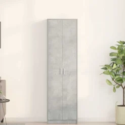 vidaXL Kledingkast Beton Grijs 55 x 25 x 189 cm Bewerkt hout
