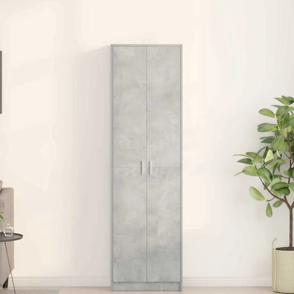 vidaXL Kledingkast Beton Grijs 55 x 25 x 189 cm Bewerkt hout