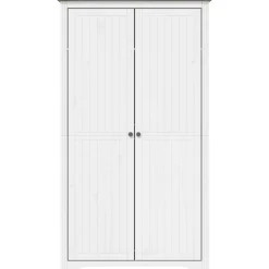 vidaXL Kledingkast BODO 99x53,5x173 cm massief grenenhout wit bruin