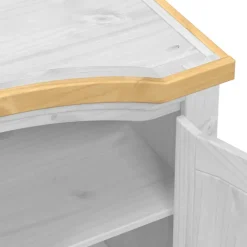 vidaXL Kledingkast Corona wit 102x52x186 cm massief grenenhout