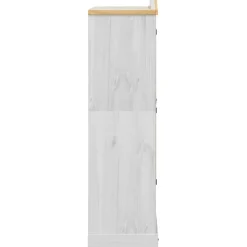 vidaXL Kledingkast Corona wit 102x52x186 cm massief grenenhout