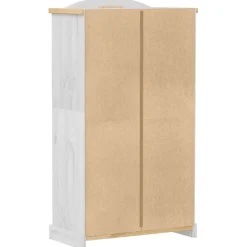 vidaXL Kledingkast Corona wit 102x52x186 cm massief grenenhout