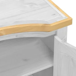 vidaXL Kledingkast Corona wit 151,5x52x186 cm massief grenenhout