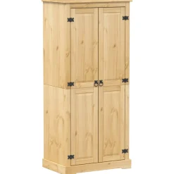 vidaXL Kledingkast Corona 76x50x170 cm massief grenenhout